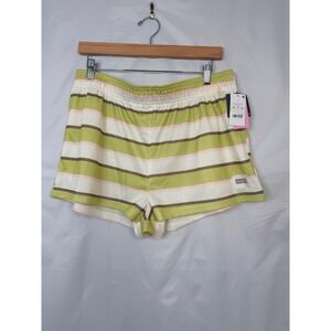 Grayson Threads Mesh Striped Athletic Shorts Green Pink White Large NWT